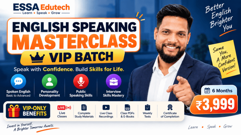 ESM- VIP Spoken English Batch LIVE Classes